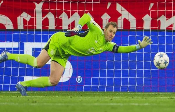 Manuel Neuer Trying to save a ball from gaol